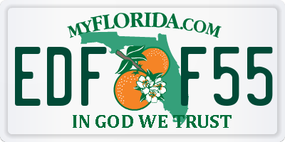 FL license plate EDFF55