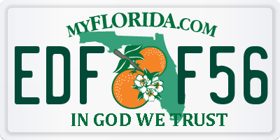FL license plate EDFF56