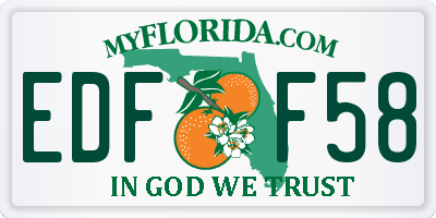 FL license plate EDFF58