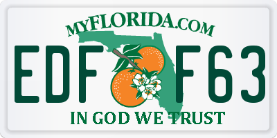FL license plate EDFF63