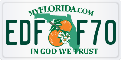 FL license plate EDFF70