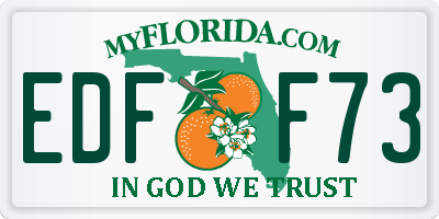 FL license plate EDFF73