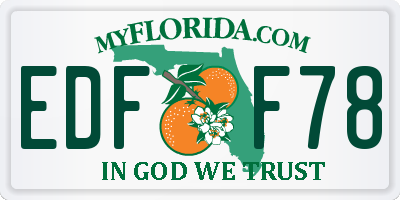 FL license plate EDFF78