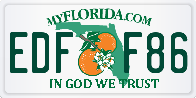 FL license plate EDFF86
