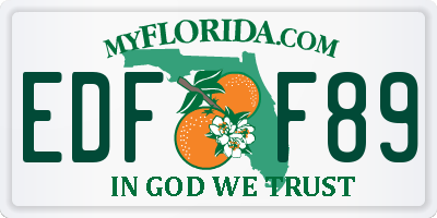 FL license plate EDFF89