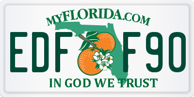 FL license plate EDFF90