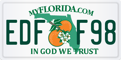 FL license plate EDFF98