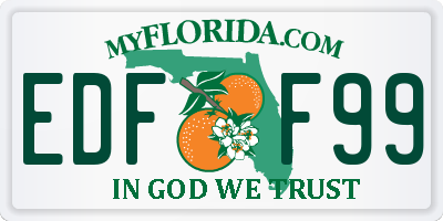 FL license plate EDFF99