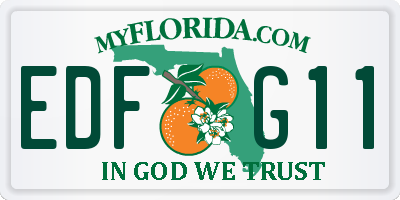 FL license plate EDFG11