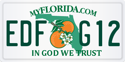 FL license plate EDFG12