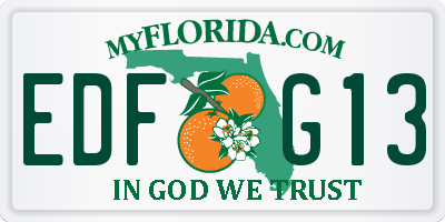 FL license plate EDFG13