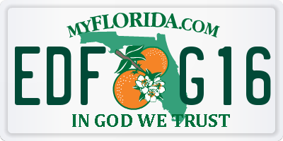 FL license plate EDFG16