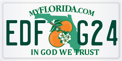 FL license plate EDFG24