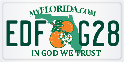 FL license plate EDFG28