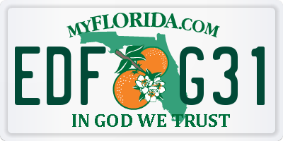 FL license plate EDFG31