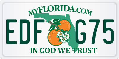 FL license plate EDFG75