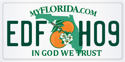 FL license plate EDFH09