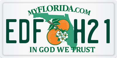 FL license plate EDFH21