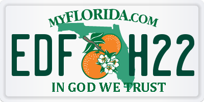 FL license plate EDFH22