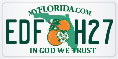 FL license plate EDFH27