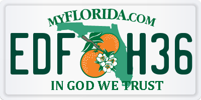 FL license plate EDFH36