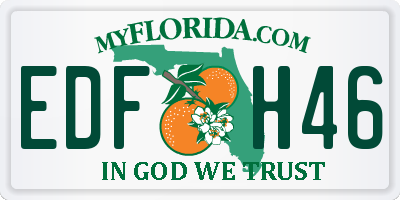 FL license plate EDFH46