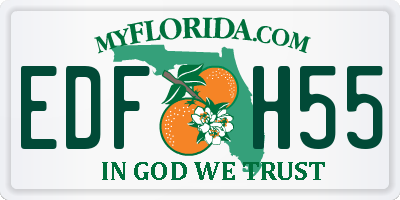 FL license plate EDFH55