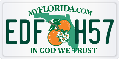 FL license plate EDFH57