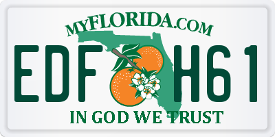 FL license plate EDFH61