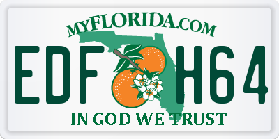 FL license plate EDFH64