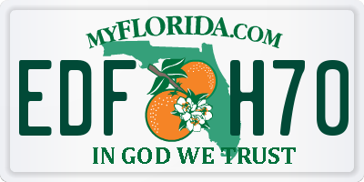 FL license plate EDFH70