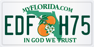 FL license plate EDFH75