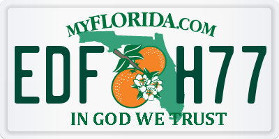 FL license plate EDFH77