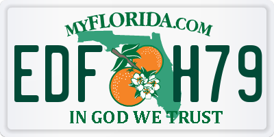 FL license plate EDFH79