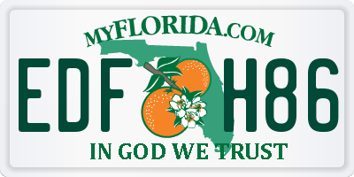 FL license plate EDFH86