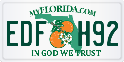 FL license plate EDFH92