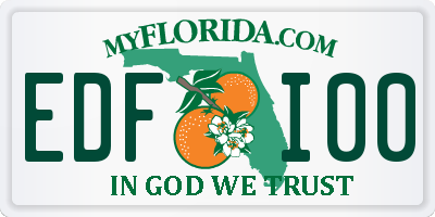 FL license plate EDFI00
