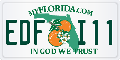 FL license plate EDFI11