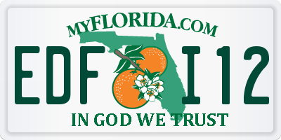 FL license plate EDFI12