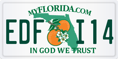 FL license plate EDFI14