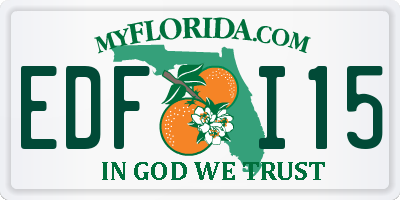 FL license plate EDFI15