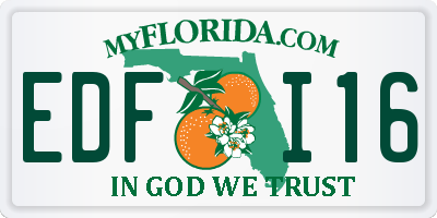 FL license plate EDFI16