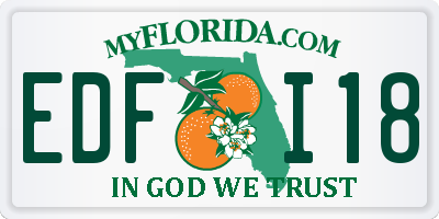 FL license plate EDFI18