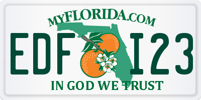 FL license plate EDFI23