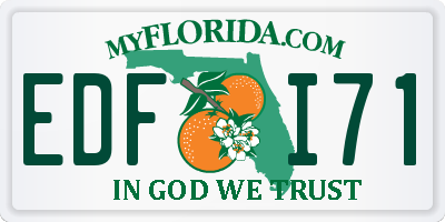 FL license plate EDFI71