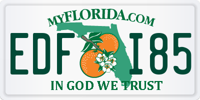 FL license plate EDFI85