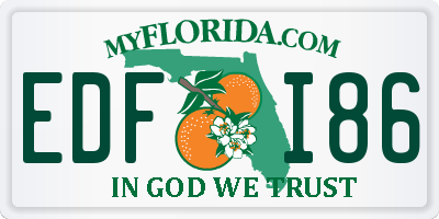FL license plate EDFI86