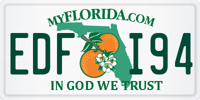 FL license plate EDFI94