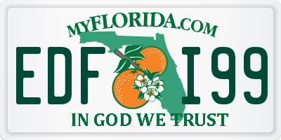 FL license plate EDFI99
