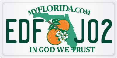 FL license plate EDFJ02